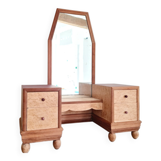 Renovated pink Art Deco dressing table