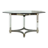 Octagonal dining table, Italian design, circa 1970.