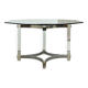 Octagonal dining table, Italian design, circa 1970.