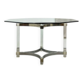 Table de repas octogonale, design italien, circa 1970