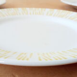 Cinq assiettes à dessert années 50