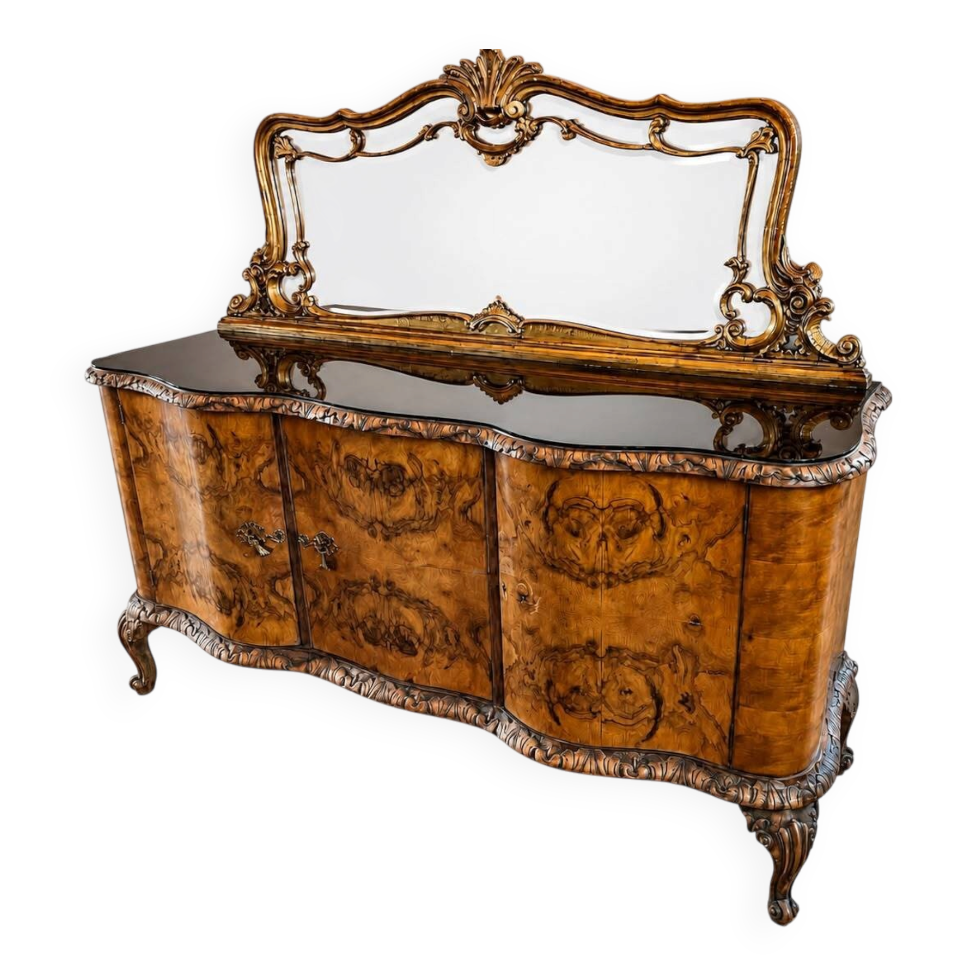 Buffet Chippendale avec miroir