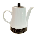 Brown and white porcelain theiere of the 70s _ retro-vintage -kitchen
