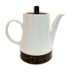 Brown and white porcelain theiere of the 70s _ retro-vintage -kitchen