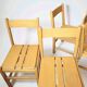 4 cheises en bois style Charlotte perriand