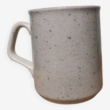 Vintage multicolored speckled ceramic mug made in England