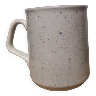 Tasse mug vintage céramique moucheté multicolore made in England