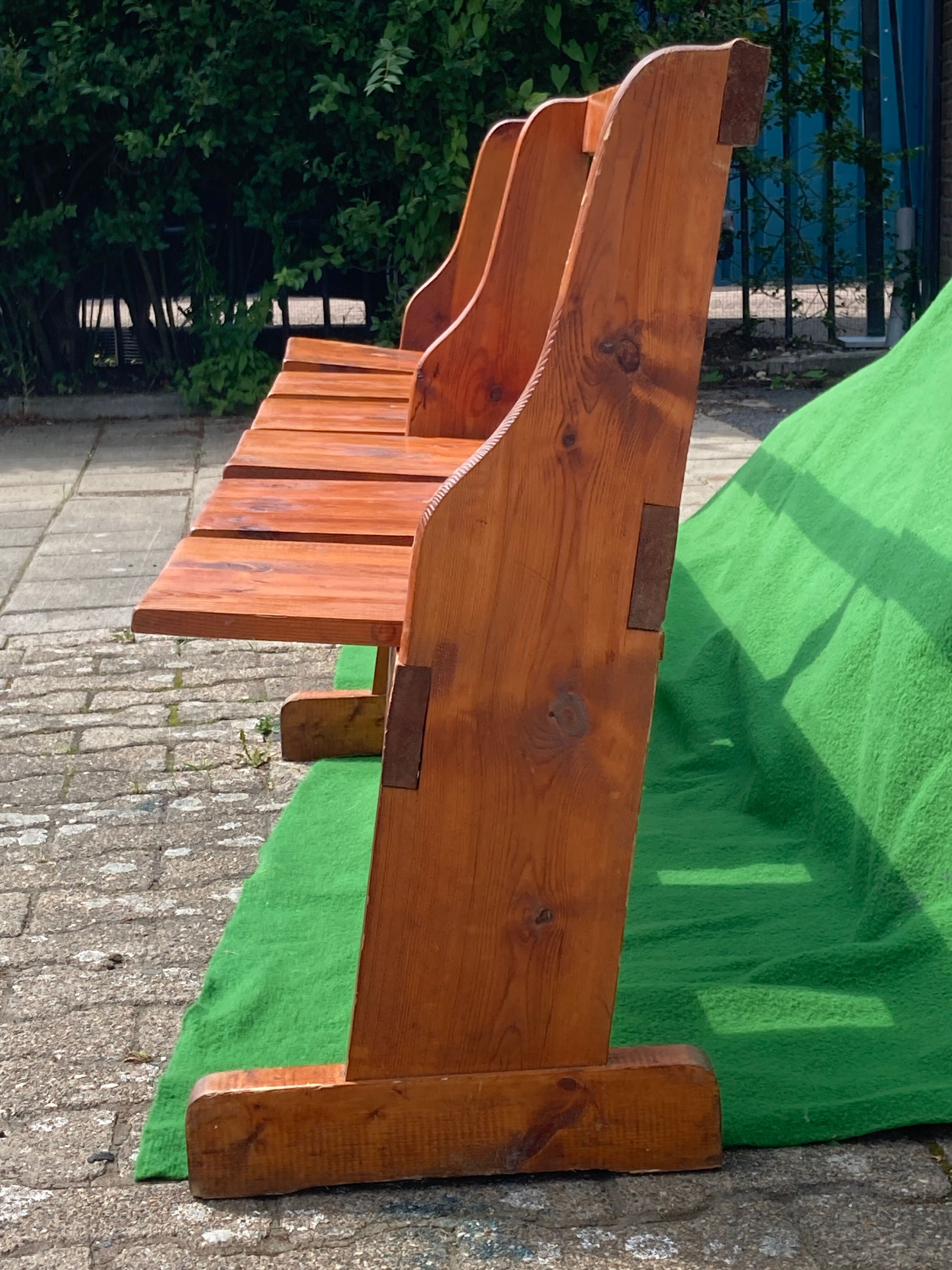 Swedish pine folding bench 1960s-1970s