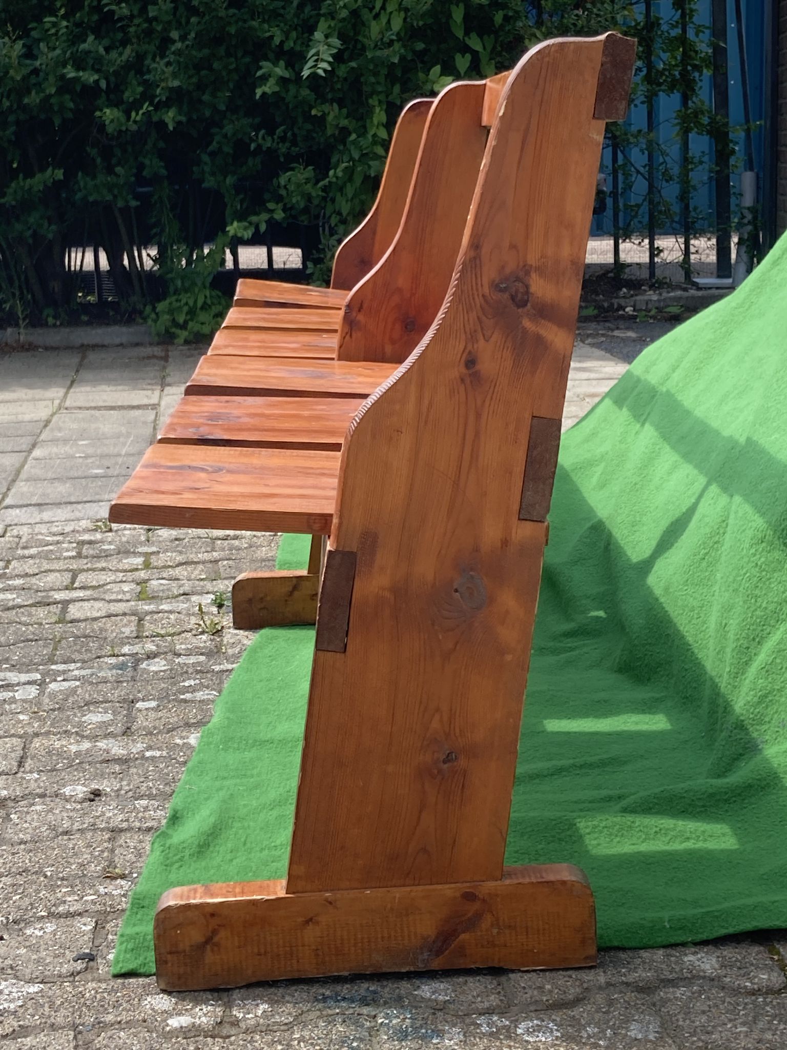 Banc pliant en pin suédois des années 1960-1970