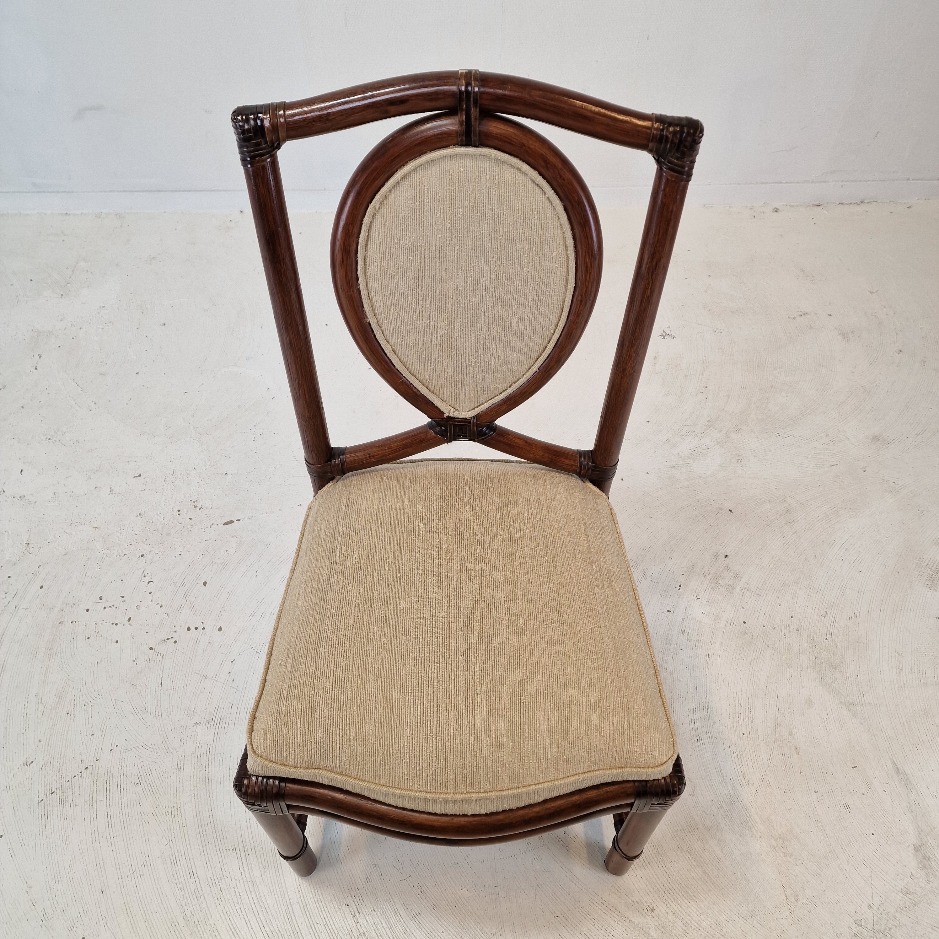 Set of 6 Bamboo Dining Chairs from Gasparucci Italo, 1970s