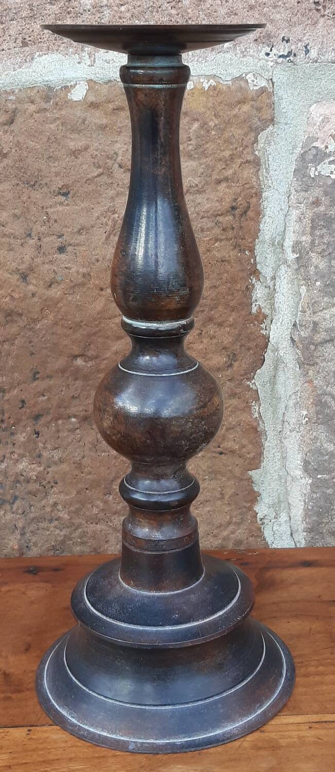 Metal candlestick (Height 31 cm.)