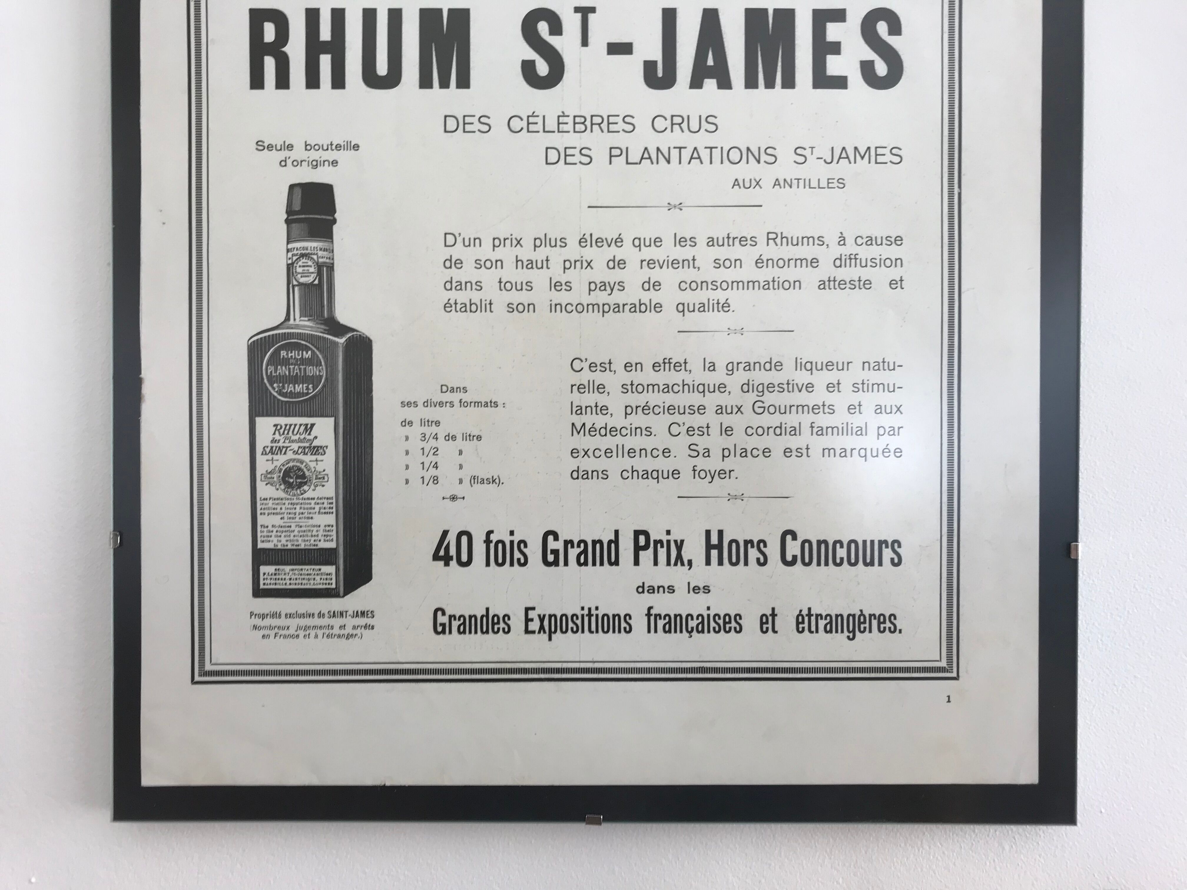 Advertising poster Rhum St-James 1932