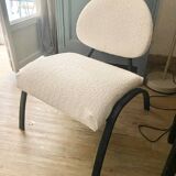 White curly armchair