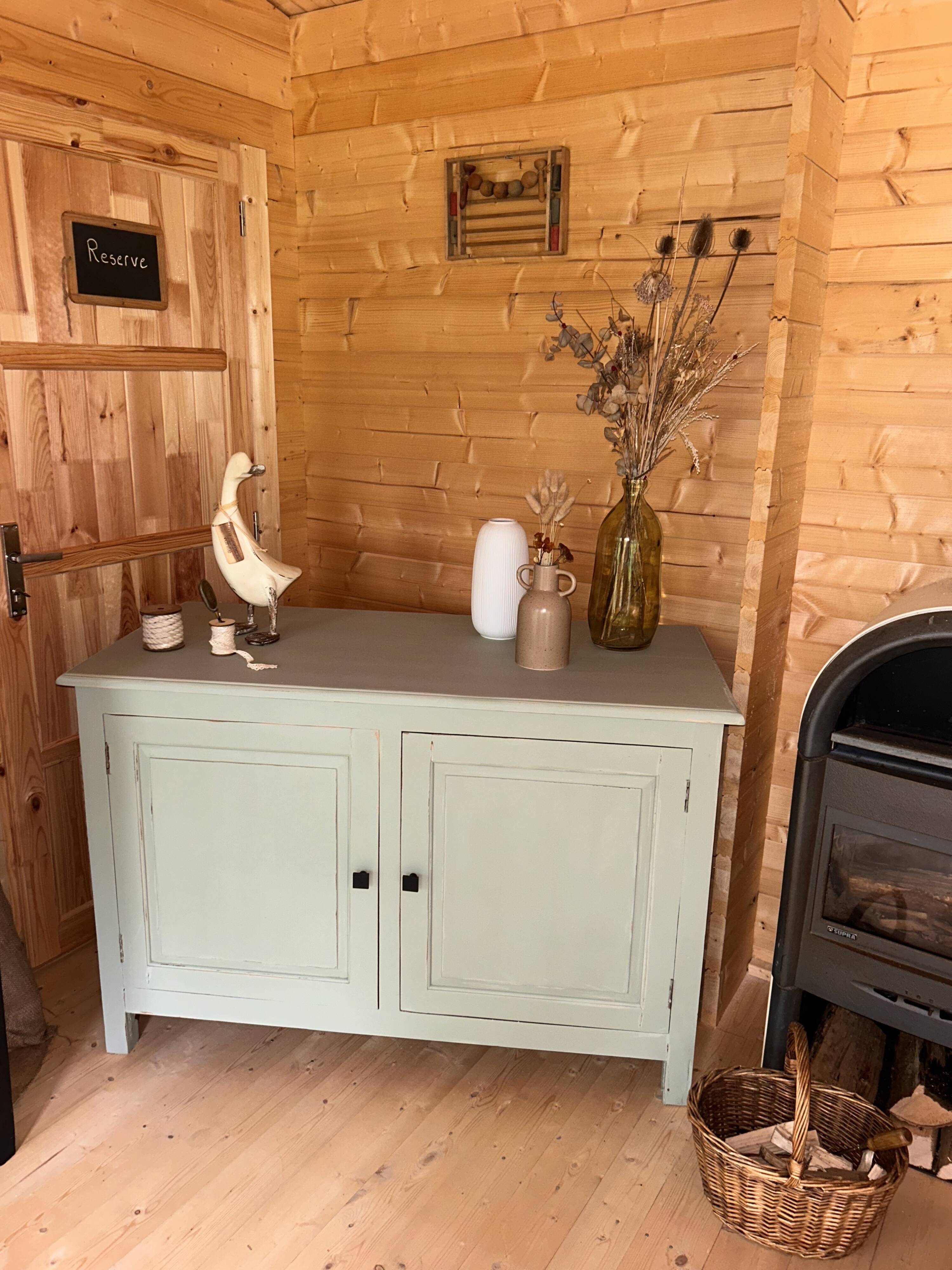 Renovated solid wood sideboard