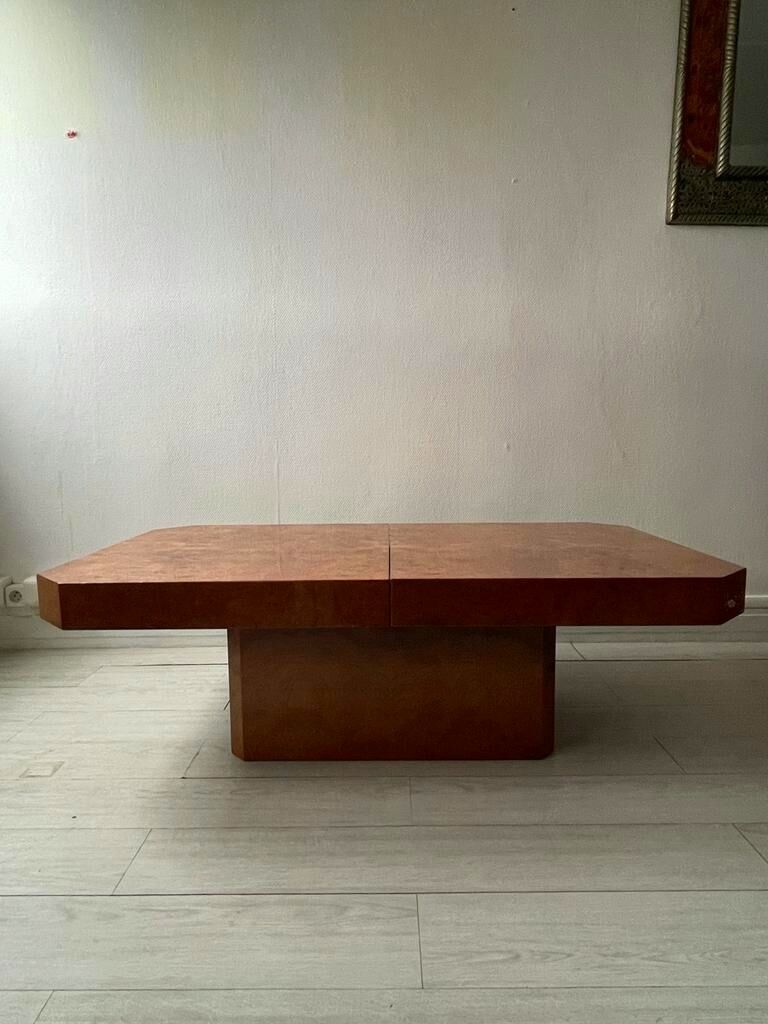 Coffee table elm magnifying glass