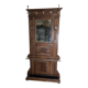 Old locker room or coat rack in walnut