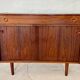 Vintage danish mid century rosewood sliding door cabinet 1960s