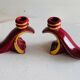 Art Deco ceramic candlestick pair