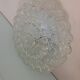 Round vintage bubbled glass ceiling light from the 60s and 70s