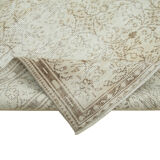 Tapis beige turc rustique noué à la main 196 cm x 296 cm
