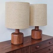 Pair of vintage teak lamps by Belform, Denmark 1960s