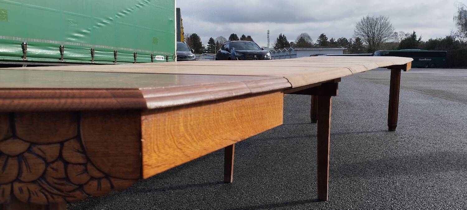 Solid wood art deco table, with extensions