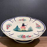 Fruit cup on earthenware pedestal from Quimper HB