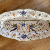 Very large decorative dish in Limoges earthenware