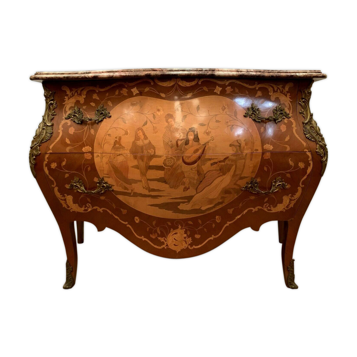Louis XV-style curved dresser 20th century