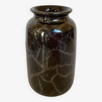 West Germany silver-black vase