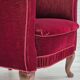 1960s, Danish lounge chair, furniture velour, beech wood legs, original condition.