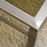 Jansen House coffee table by Guy Lefèvre steel glass 1970