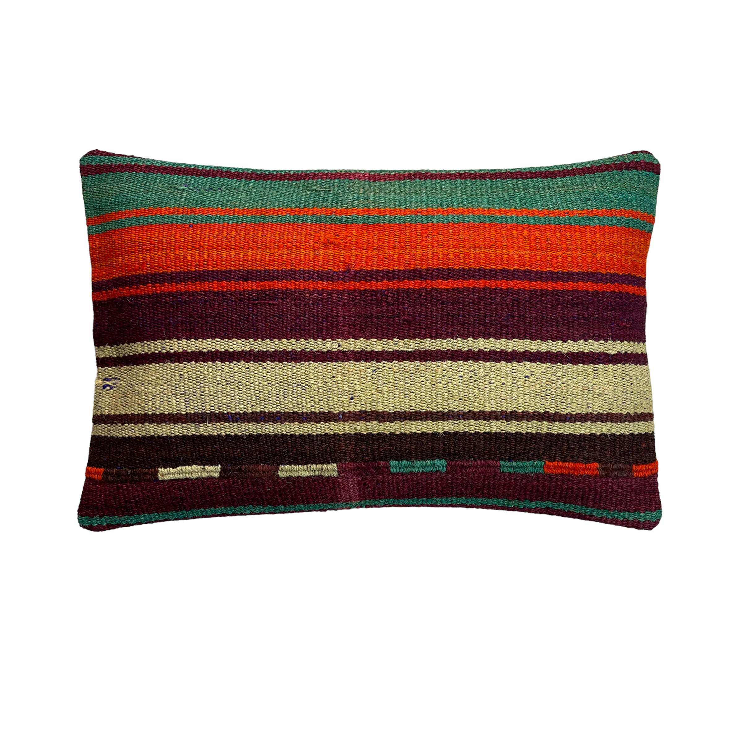 Vintage turkish kilim cushion cover, 30 x 50 cm