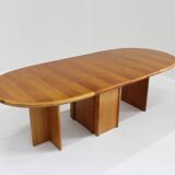 Table à manger ovale extensible vintage des années 1960