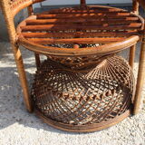 Emmanuelle armchair in rattan and wicker
