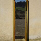 Hall mirror, gilded frame with fillets and fleur-de-lis.
