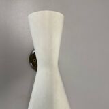 brass and metal diabolo stilnovo style theatre wall light, italy 1950s