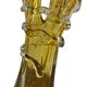 Vintage amber glass vase Hospodka for Chribska