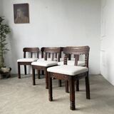 Set of 6 brutalist chairs from the 1940s