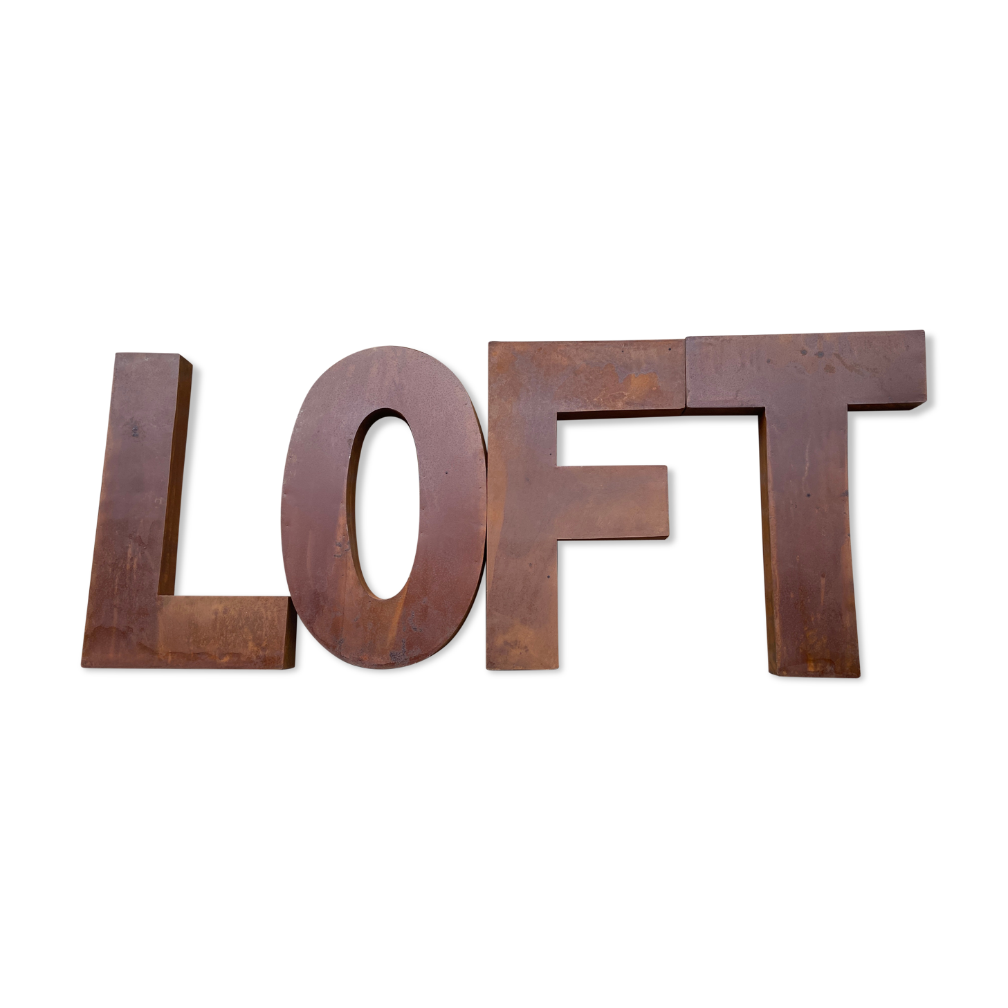 LOFT sign in vintage metal letters
