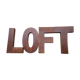 LOFT sign in vintage metal letters