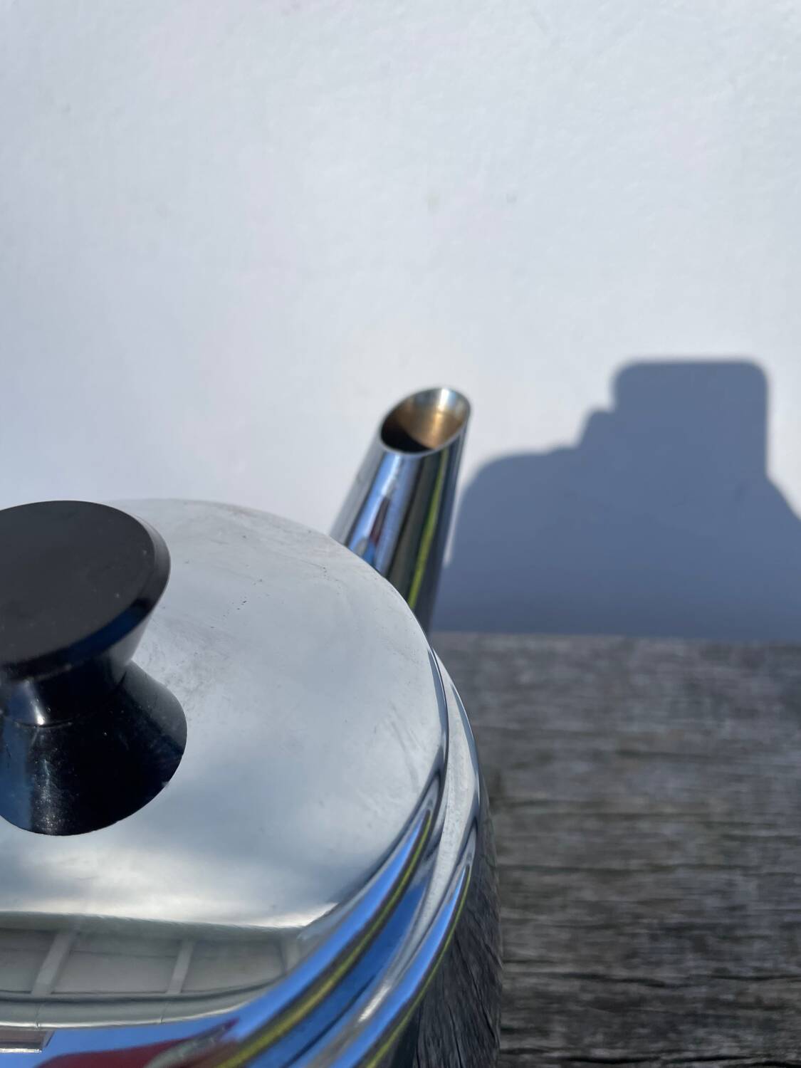 1970s stainless steel teapot