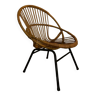 Rattan armchair by Dirk Roye Noordewolde 1960s