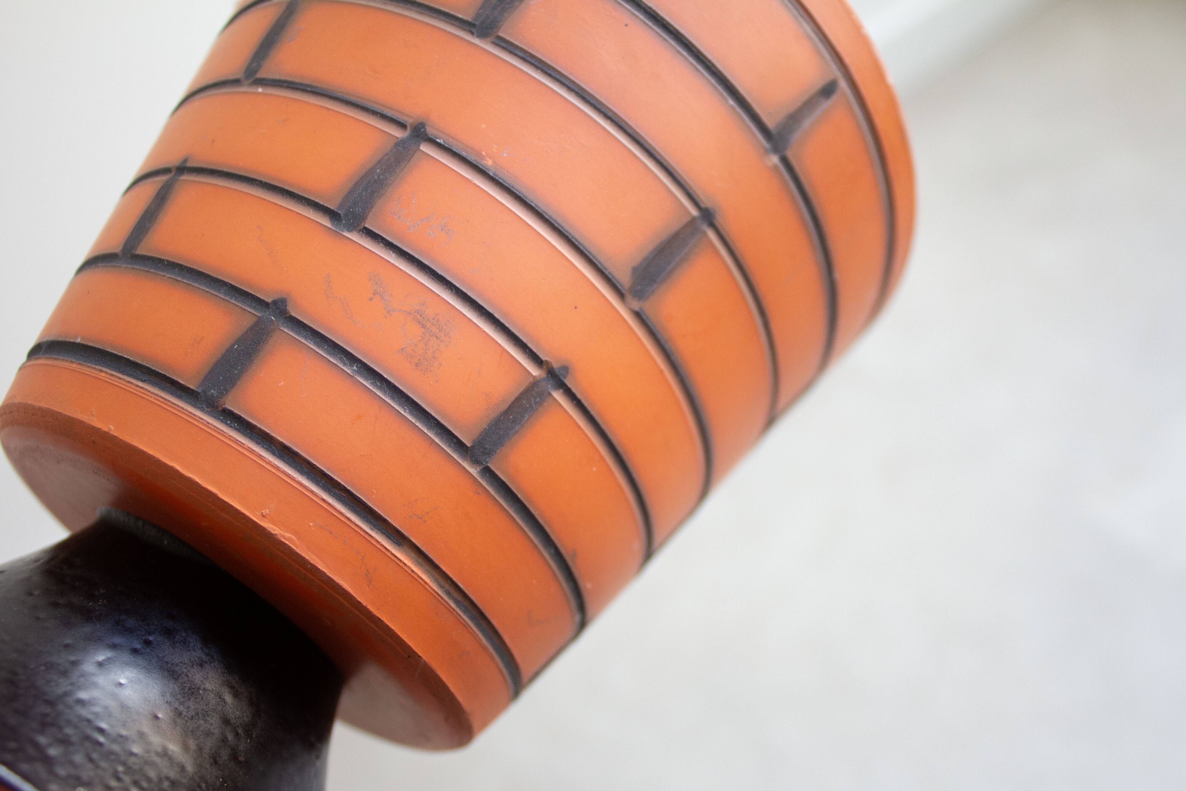 Vintage terracotta ceramic diabolo planter / flower pot