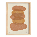 Painting on paper - rock - signed eawy