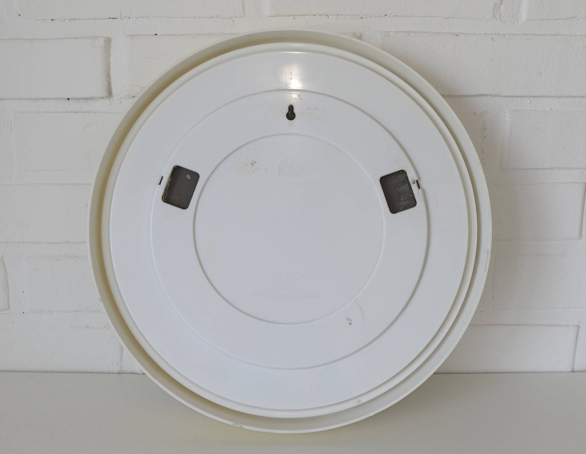 Vintage Mirror: Mid Century White Plastic, Gilac France 1970s