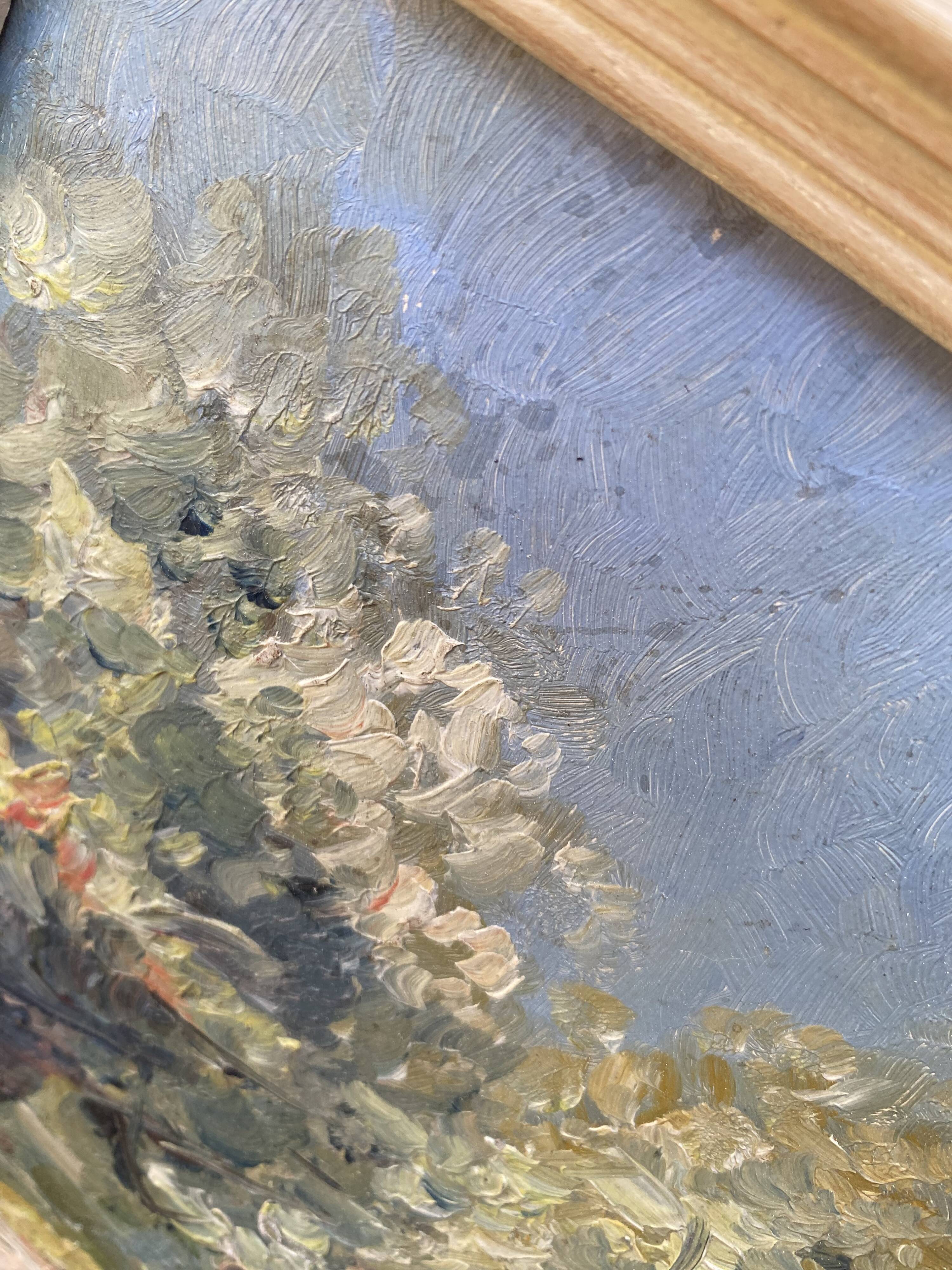 Framed oil painting "Provençal landscape"