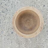 Turned solid wood flowerpot