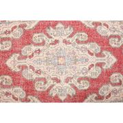 Vintage Turkish Oushak Handmade Wool Cotton Red Area Rug 127x209