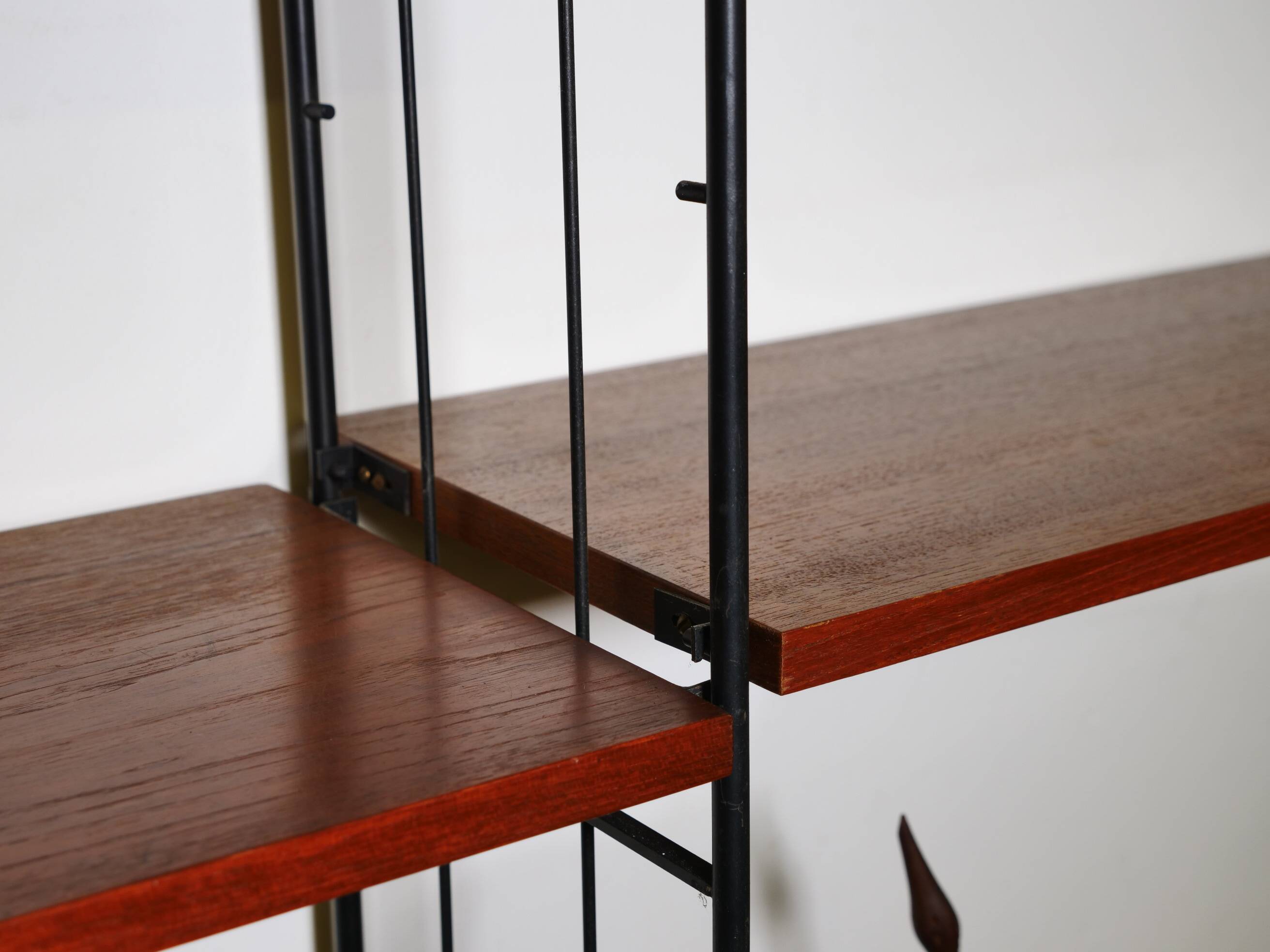 Modular teak storage unit in mid-century style, set of 12, 1960s.